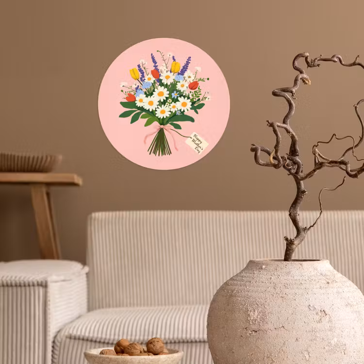 Behangcirkel - Bloemen - Lint - Kaartje — 2