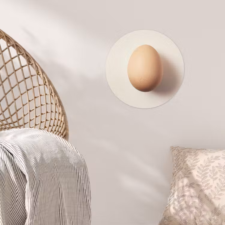 Behangcirkel - Ei - Beige - Ovaal - Egaal — 5