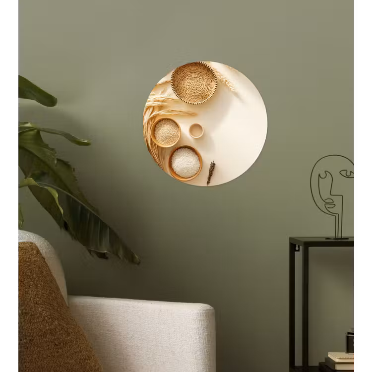 Behangcirkel - Granen - Hout - Kom - Beige — 3