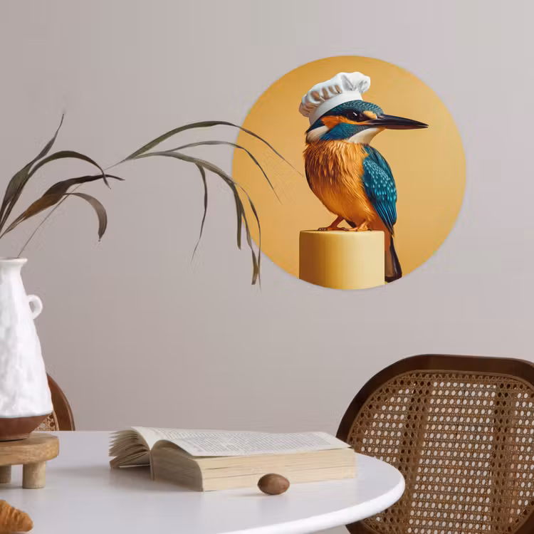 Behangcirkel - Ijsvogel - Pilaar - Koksmuts - Vogel — 4