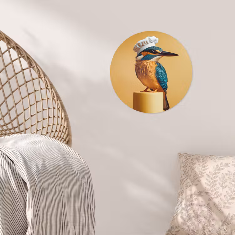 Behangcirkel - Ijsvogel - Pilaar - Koksmuts - Vogel — 5