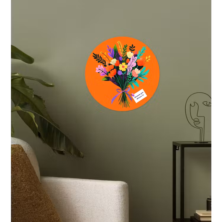 Behangcirkel - Kaartje - Boeket - Bloemen — 3