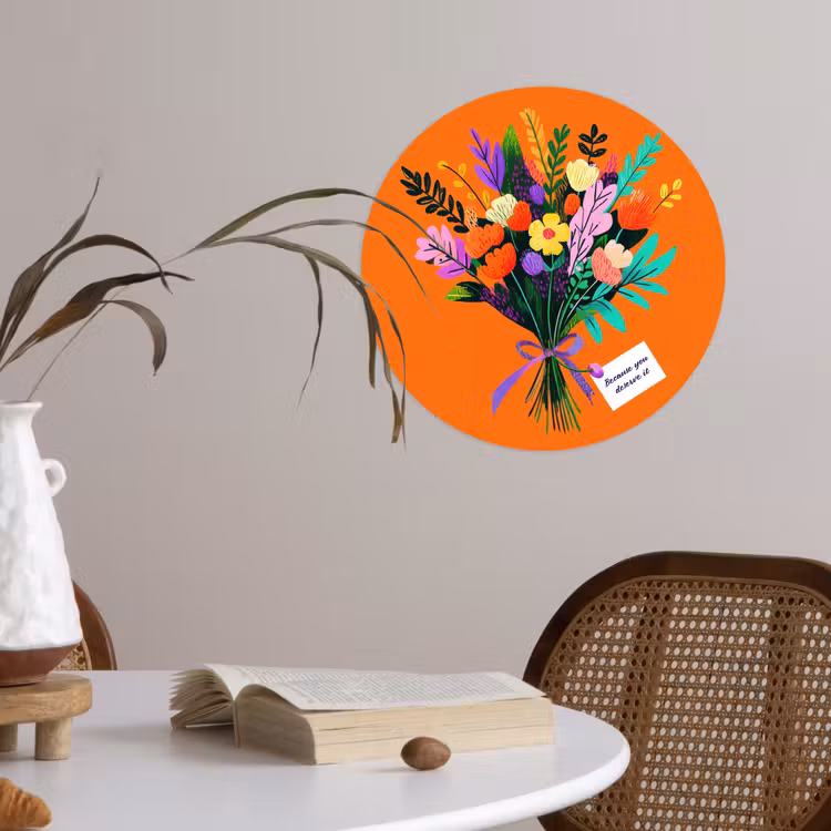 Behangcirkel - Kaartje - Boeket - Bloemen — 4