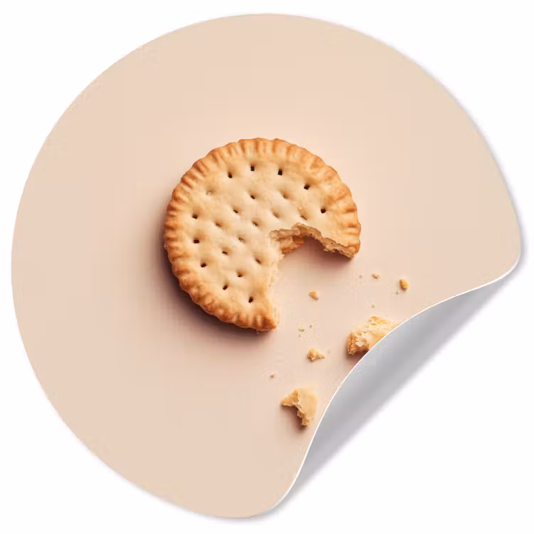 Behangcirkel - Koekje - Kruimels - beige — 1