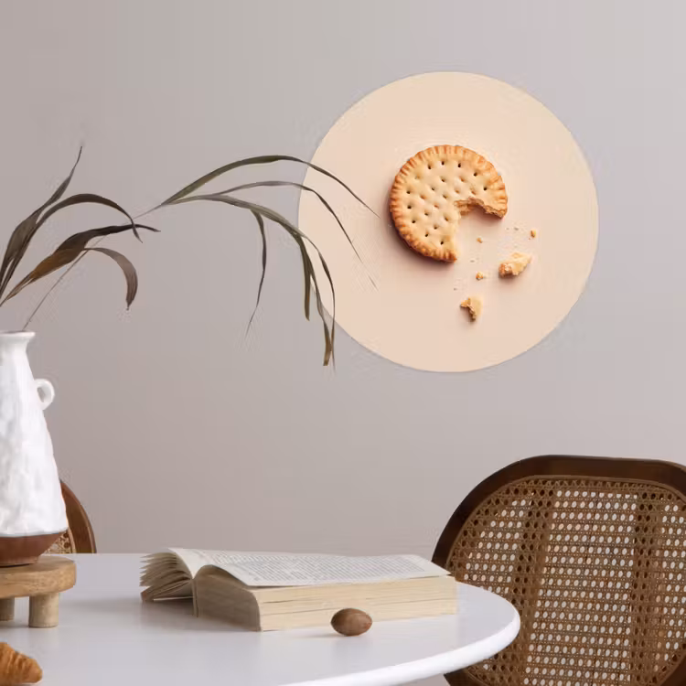 Behangcirkel - Koekje - Kruimels - beige — 4
