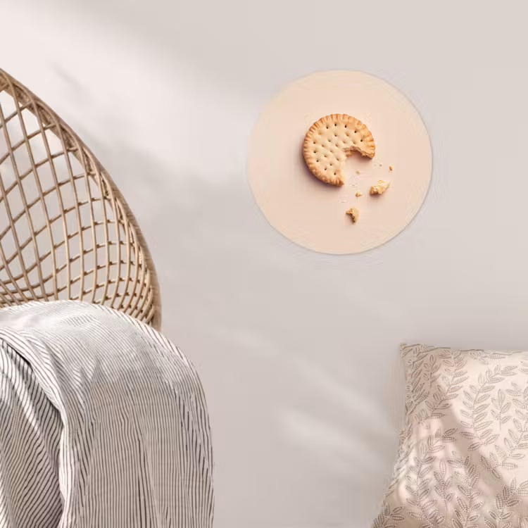 Behangcirkel - Koekje - Kruimels - beige — 5