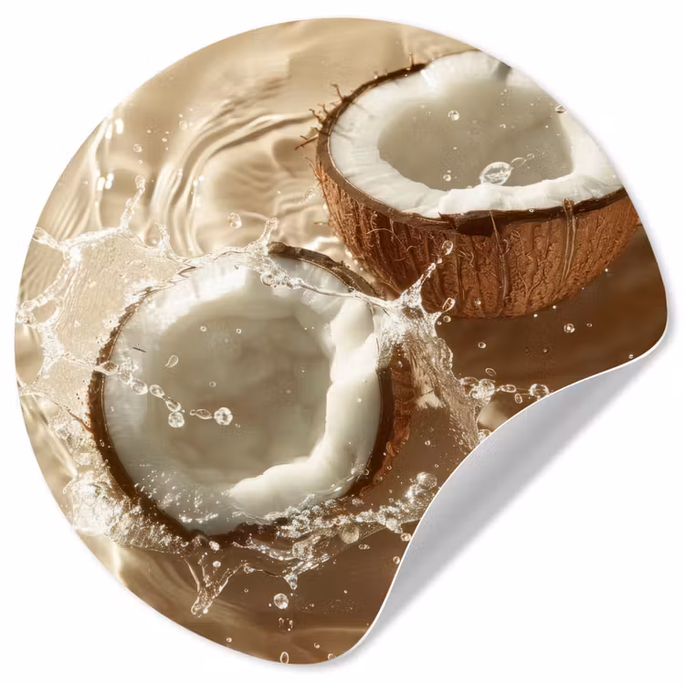 Behangcirkel - Kokosnoot - Water - Beige - Spetters — 1