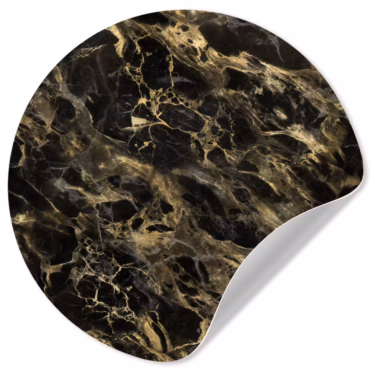 Behangcirkel - Kristal - Goud - Zwart - Marmer — 1