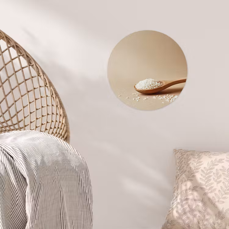 Behangcirkel - Lepel - Rijst - Hout - Beige — 5