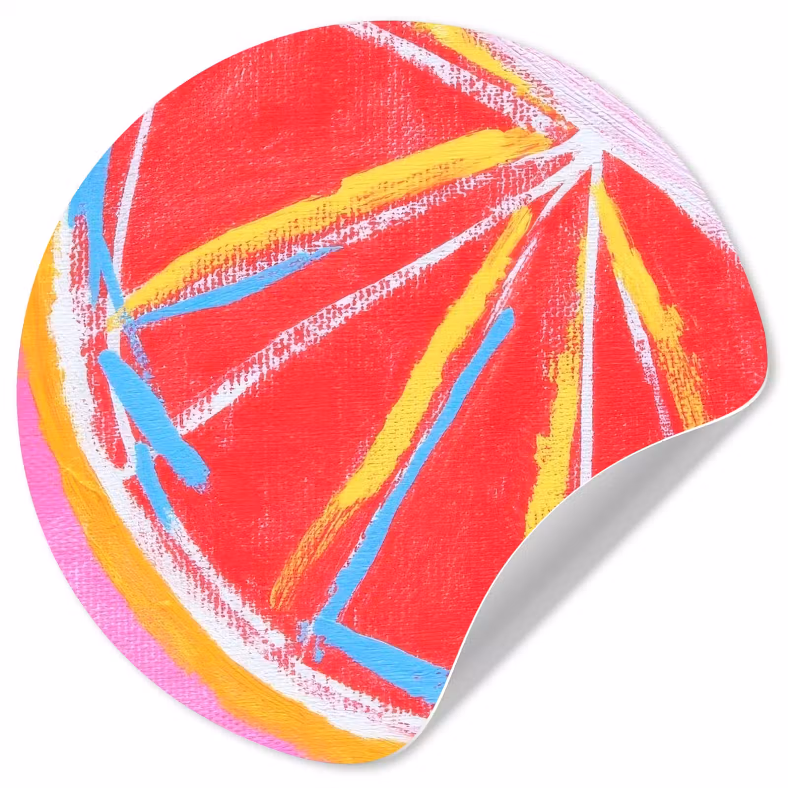 Behangcirkel - Grapefruit - Geschilderd - Roze - Strepen — 1