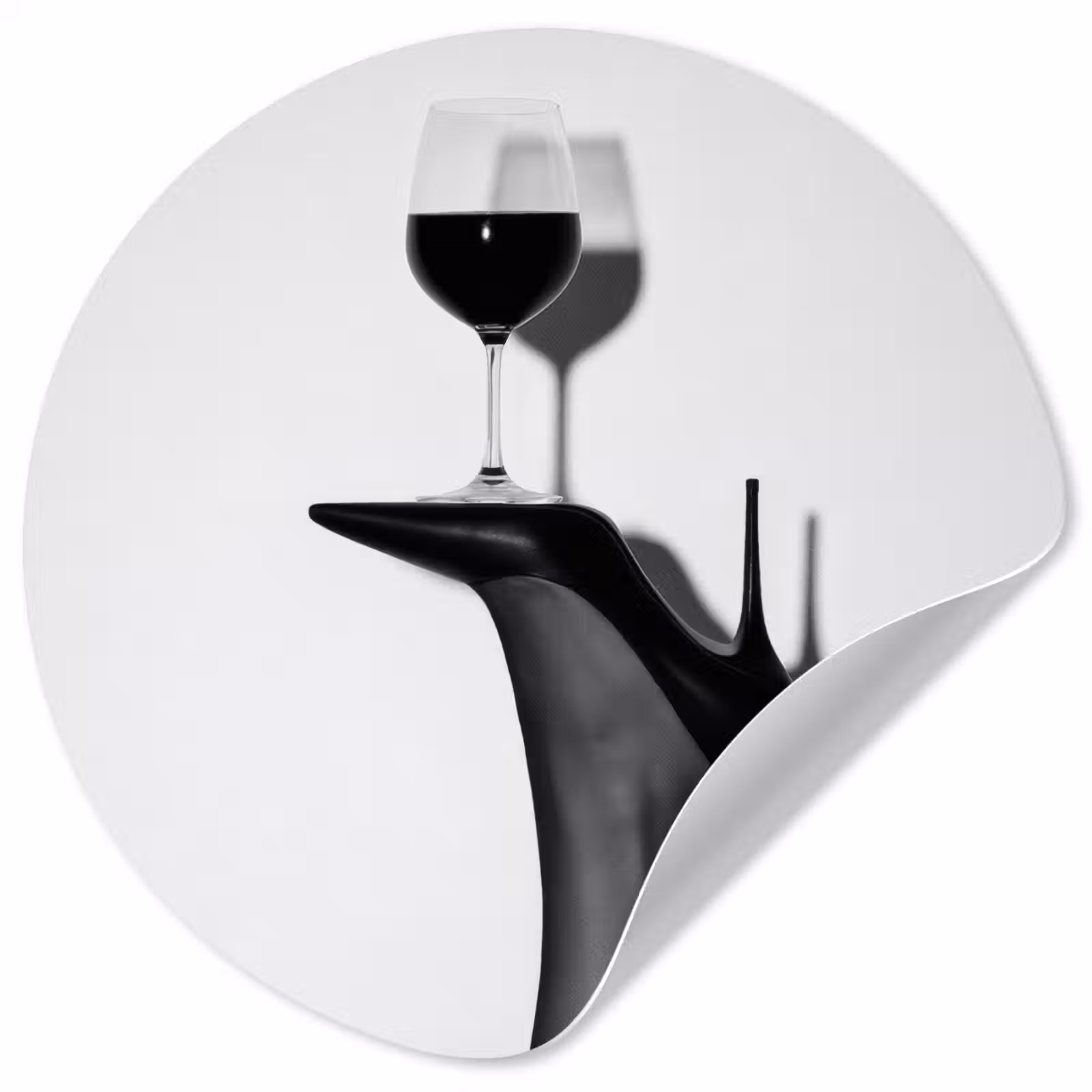 Behangcirkel - Hak - Wijn - Minimalistisch - Zwart — 1