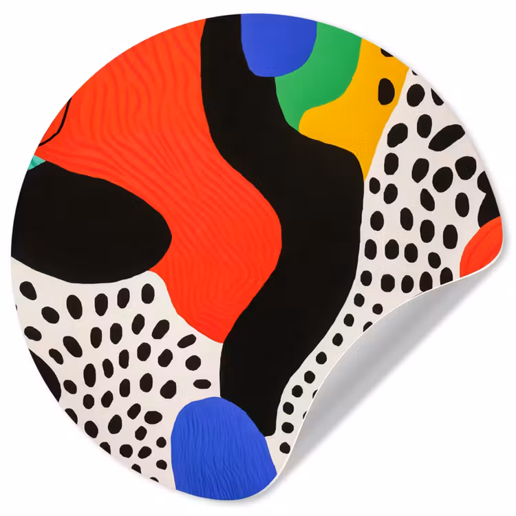 Behangcirkel - Abstract - Vormen - Kleuren - Stippen — 1