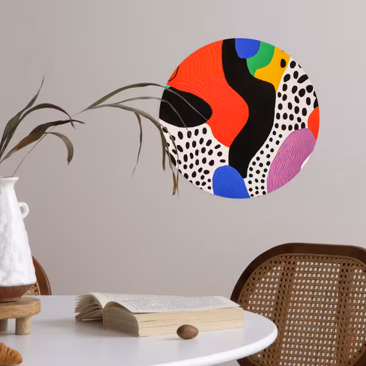 Behangcirkel - Abstract - Vormen - Kleuren - Stippen — 4
