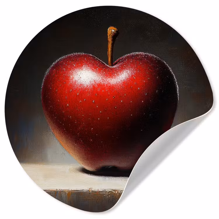 Behangcirkel - Apple - Hart - Rood — 1