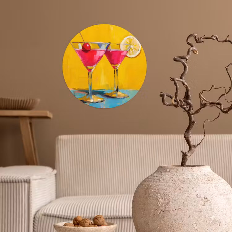 Behangcirkel - Glazen - Cocktail - Citroen - Kers — 2