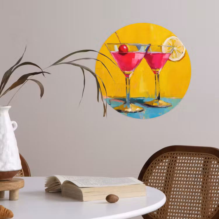 Behangcirkel - Glazen - Cocktail - Citroen - Kers — 4