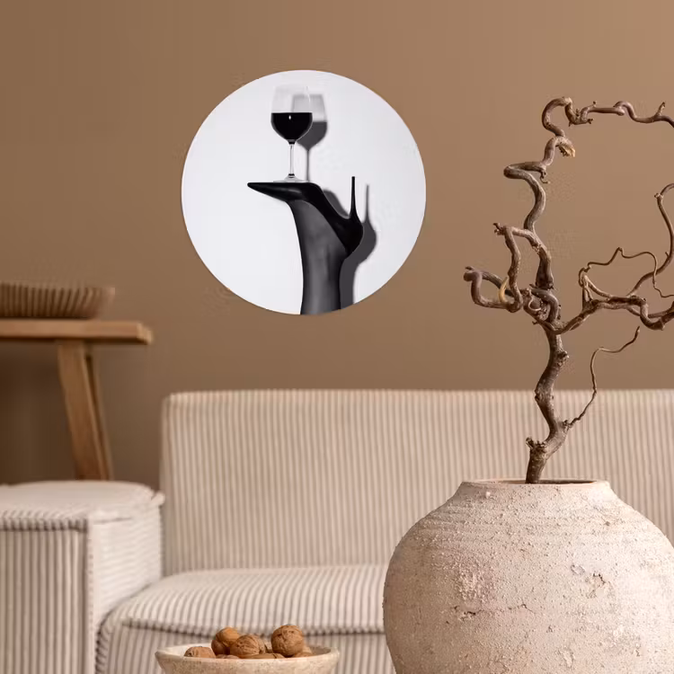 Behangcirkel - Hak - Wijn - Minimalistisch - Zwart — 2