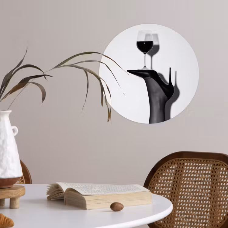 Behangcirkel - Hak - Wijn - Minimalistisch - Zwart — 4