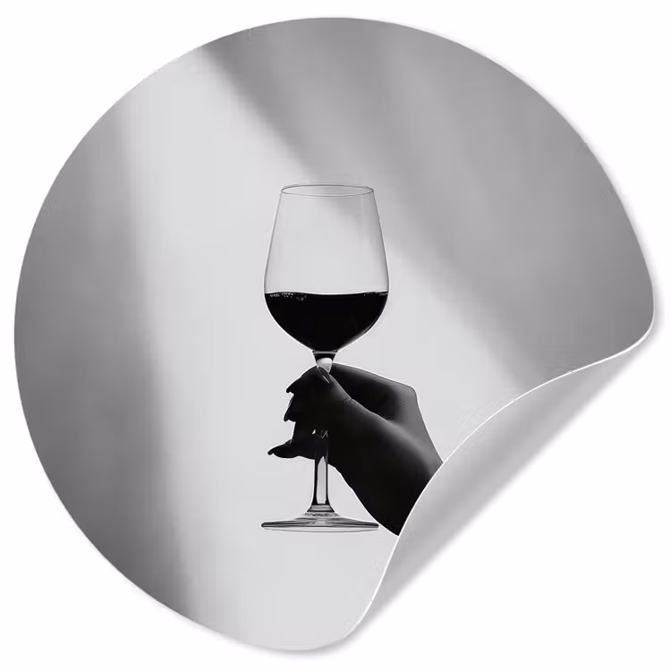 Behangcirkel - Lichtinval - Wijn - Rood - Glas — 1
