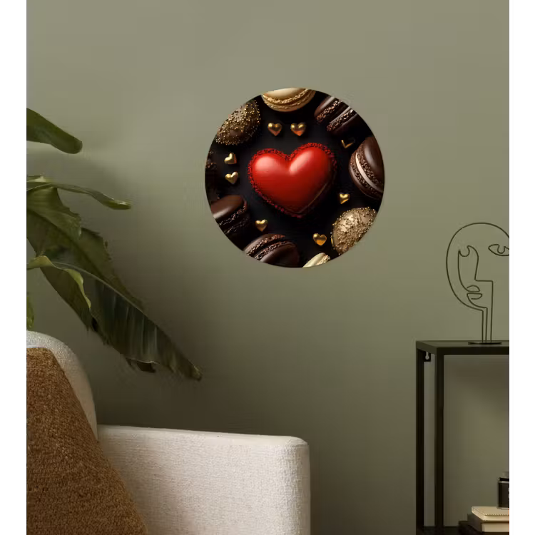 Behangcirkel - Macarons - Rood - Hart — 3