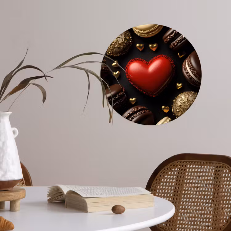 Behangcirkel - Macarons - Rood - Hart — 4