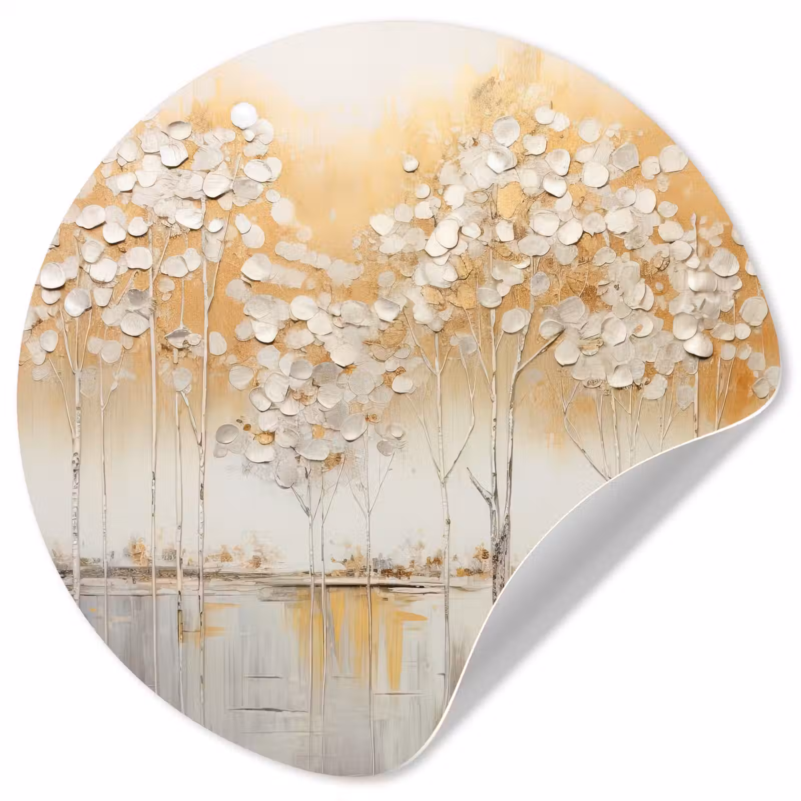 Behangcirkel - Bomen - Kunst - Acryl - Natuur — 1