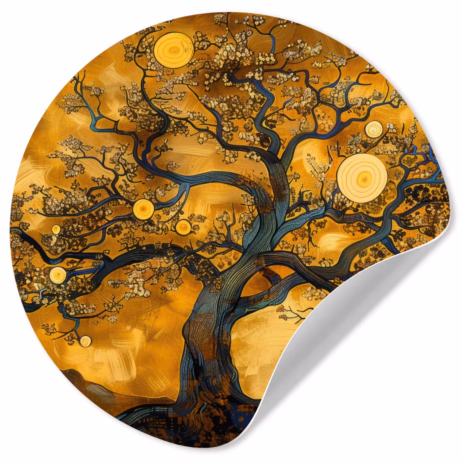 Behangcirkel - Boom - Levensboom - Abstract - Goud — 1