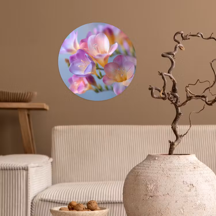 Behangcirkel - Bloemen - Paars - Overloop - Meeldraden — 2