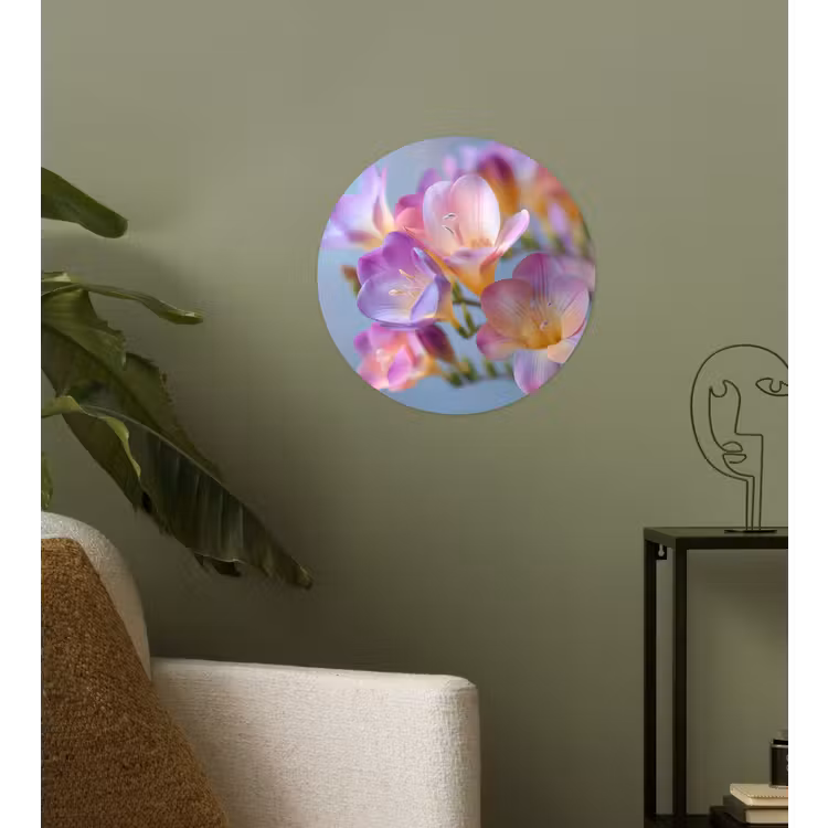 Behangcirkel - Bloemen - Paars - Overloop - Meeldraden — 3