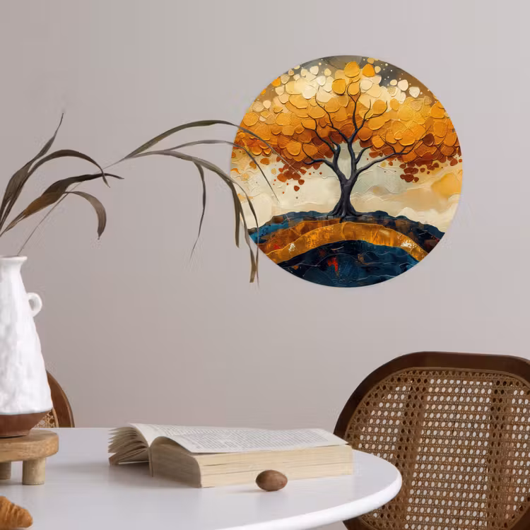 Behangcirkel - Boom - Natuur - Goud - Modern — 4