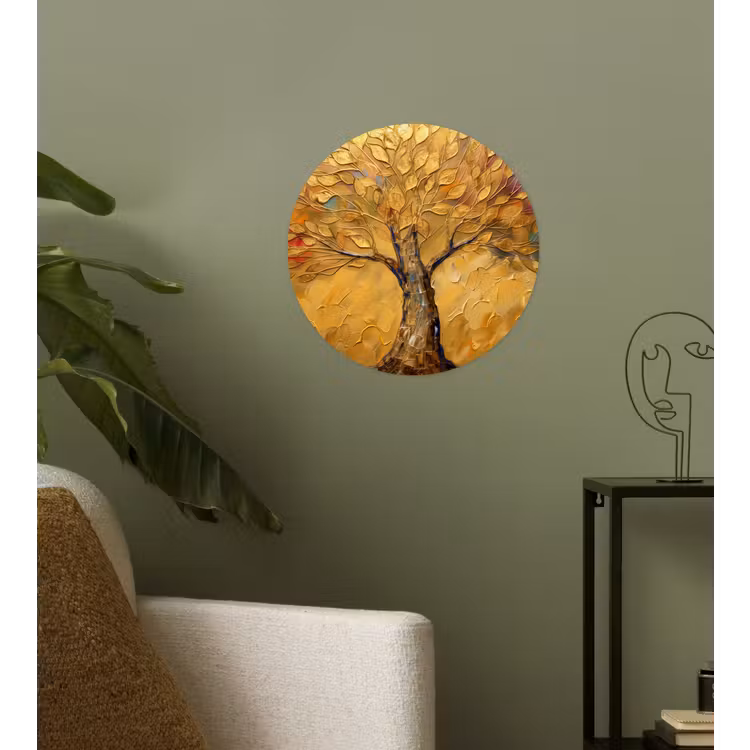 Behangcirkel - Goud - Boom - Abstract - Modern — 3