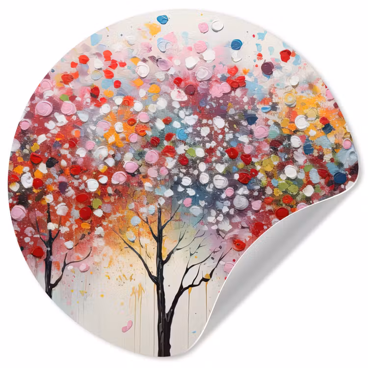 Behangcirkel - Kunst - Bomen - Natuur - Acryl — 1