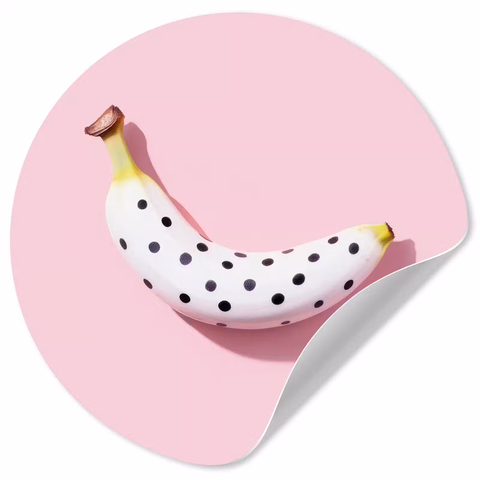 Behangcirkel - Banaan - Stippen - roze — 1