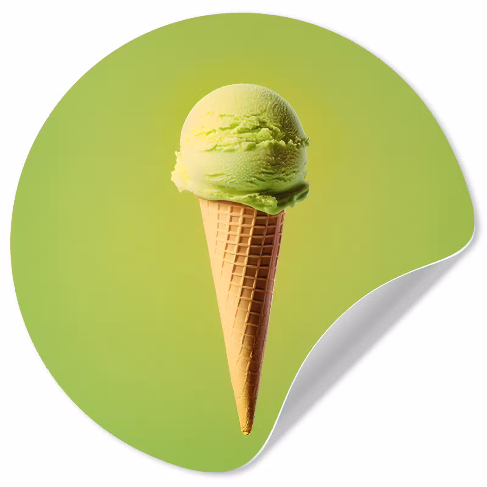 Behangcirkel - Hoorntje - Schepijs - Groen — 1