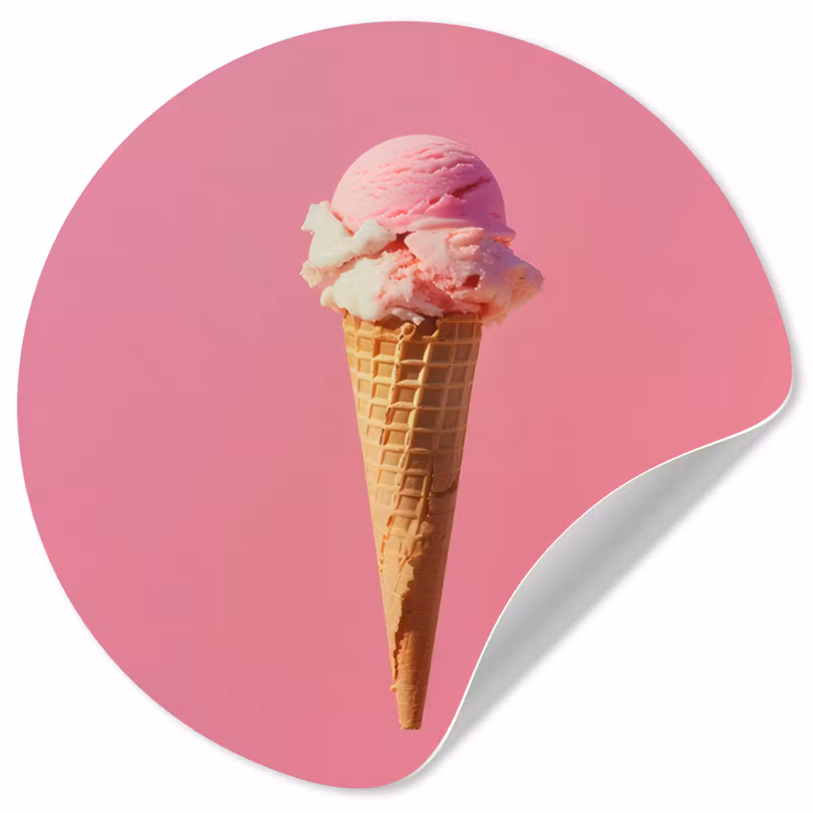 Behangcirkel - Hoorntje - Schepijs - Roze — 1