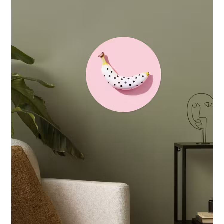 Behangcirkel - Banaan - Stippen - roze — 3