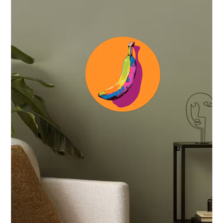 Behangcirkel - Felle kleuren - Banaan - popart — 3