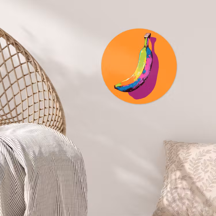 Behangcirkel - Felle kleuren - Banaan - popart — 5