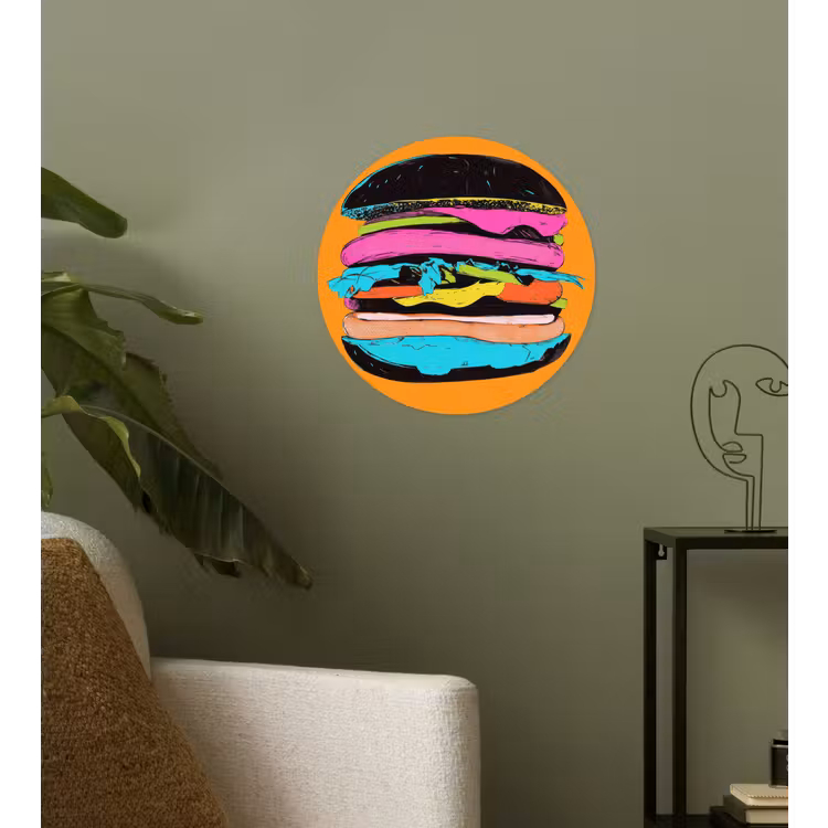 Behangcirkel - Hamburger - Kleurrijk - Speels — 3