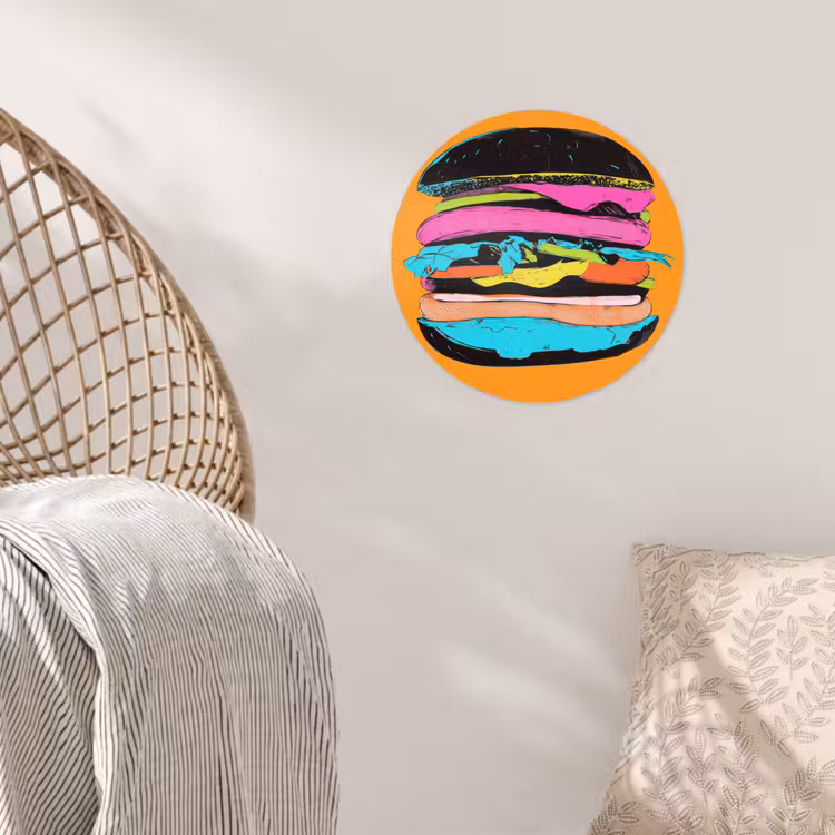 Behangcirkel - Hamburger - Kleurrijk - Speels — 5