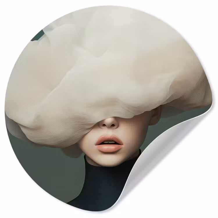 Behangcirkel - Hoed - Vrouw - Beige — 1
