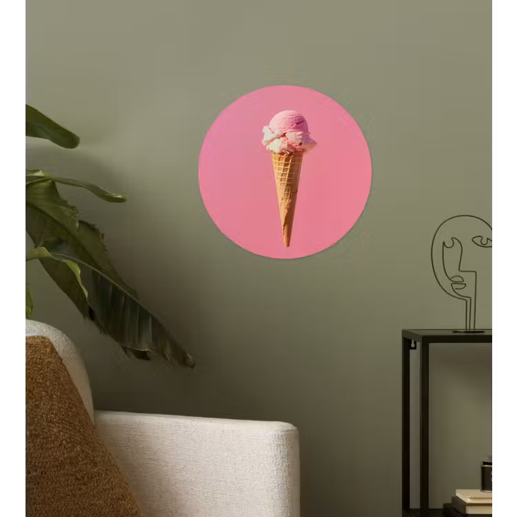 Behangcirkel - Hoorntje - Schepijs - Roze — 3