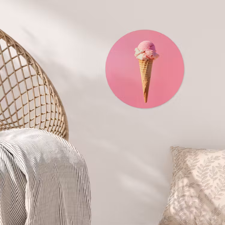 Behangcirkel - Hoorntje - Schepijs - Roze — 5