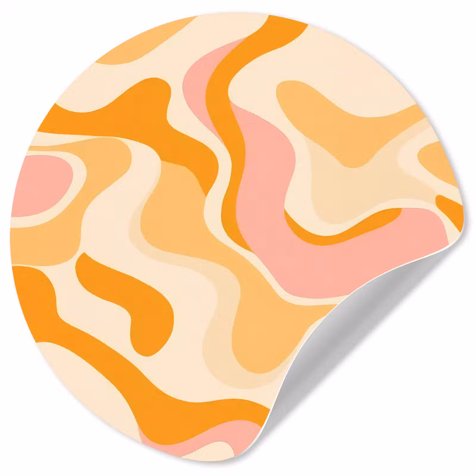 Behangcirkel - Abstract - Golvend - Oranje — 1