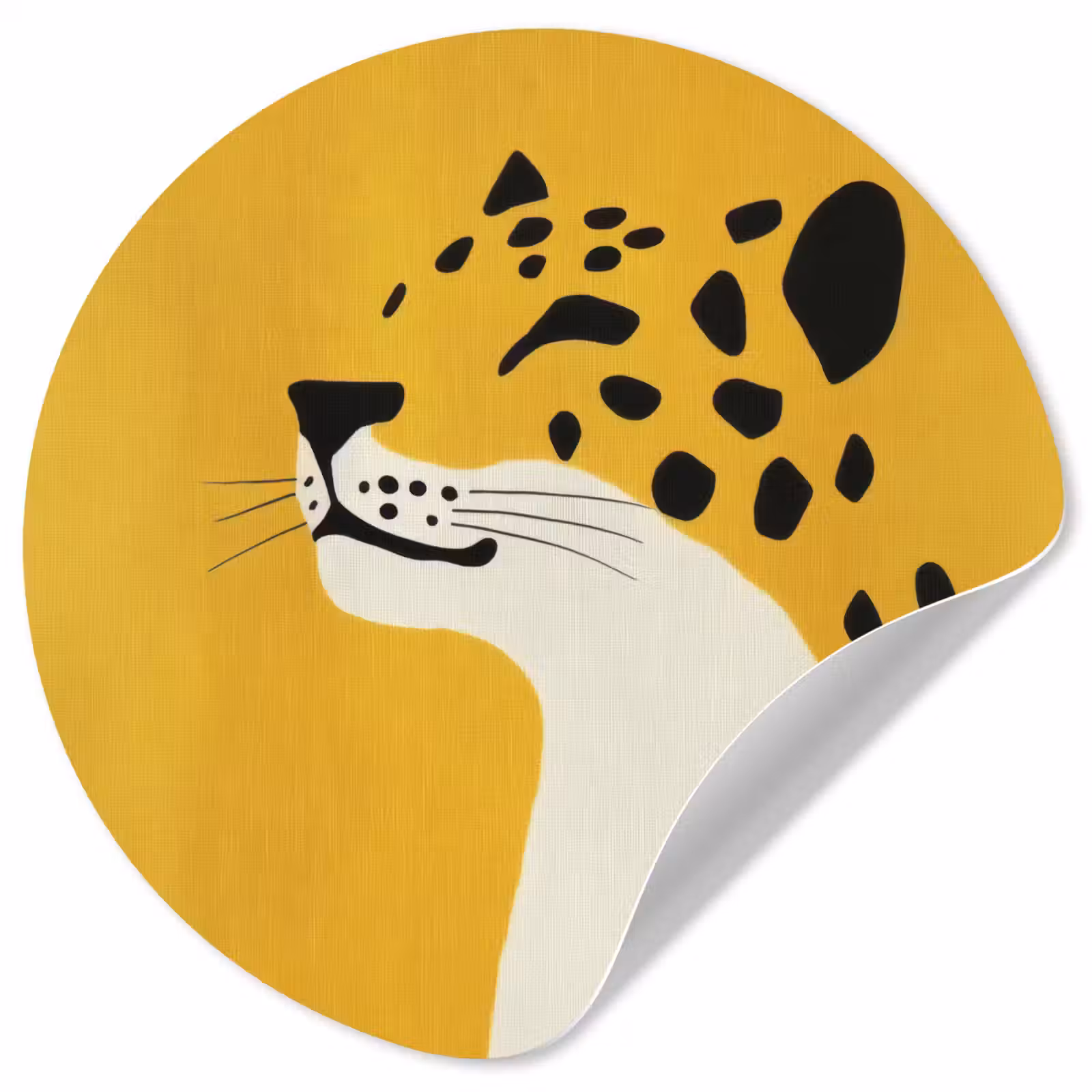 Behangcirkel - Cheetah - Illustratie - Geel — 1