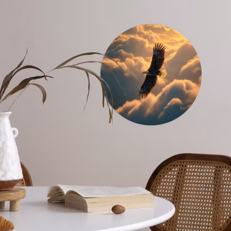 Behangcirkel - Adelaar - Wolken - Zon — 4