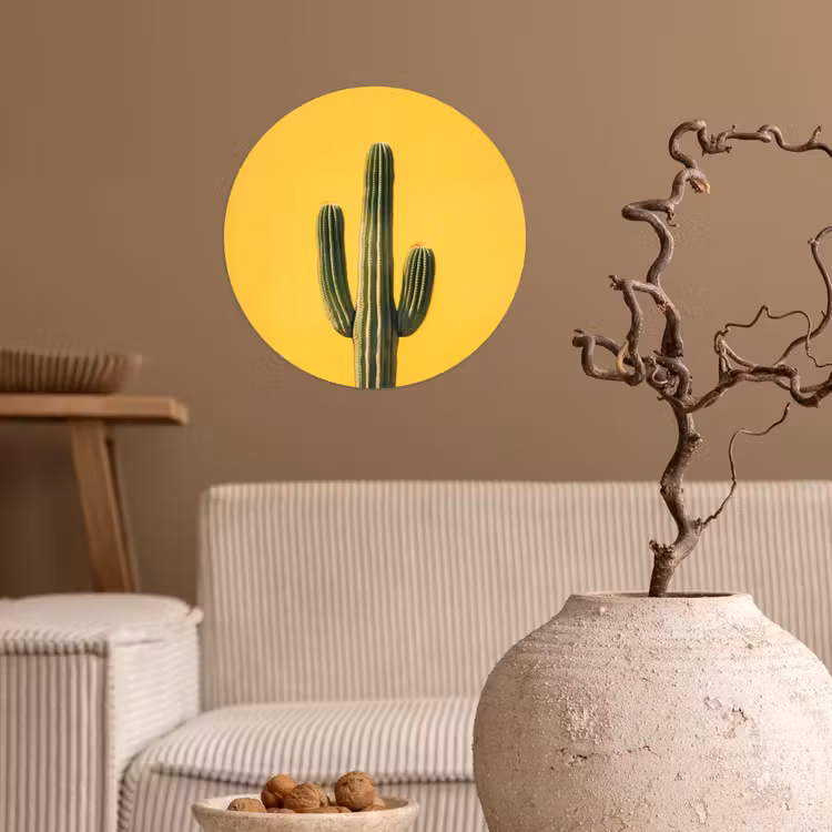 Behangcirkel - Cactus - Groen - Minimalistisch — 2