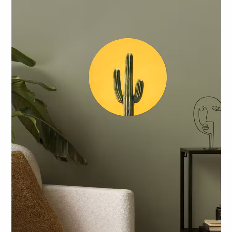Behangcirkel - Cactus - Groen - Minimalistisch — 3