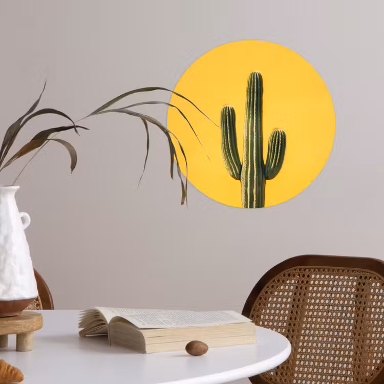 Behangcirkel - Cactus - Groen - Minimalistisch — 4