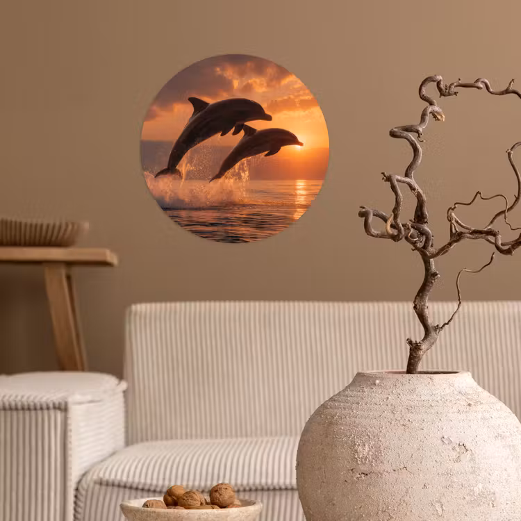 Behangcirkel - Dolfijnen - Zee - Realistisch — 2